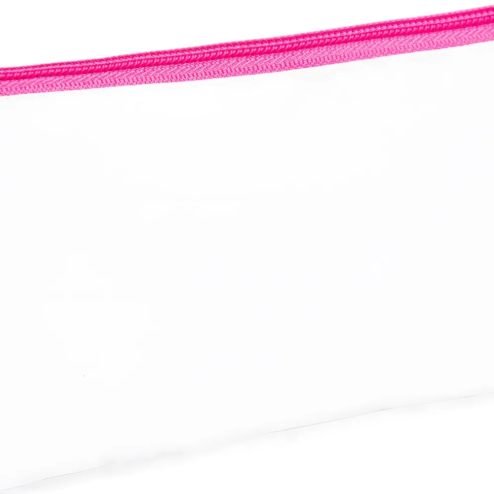 NECESSAIRE EM NYLON 210 RESINADO - ROSA - 24X10,5CM