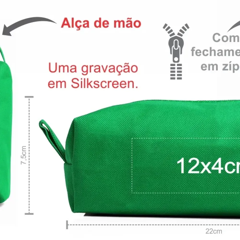 NECESSAIRE EM NYLON 600 COM ALÇA - VERDE