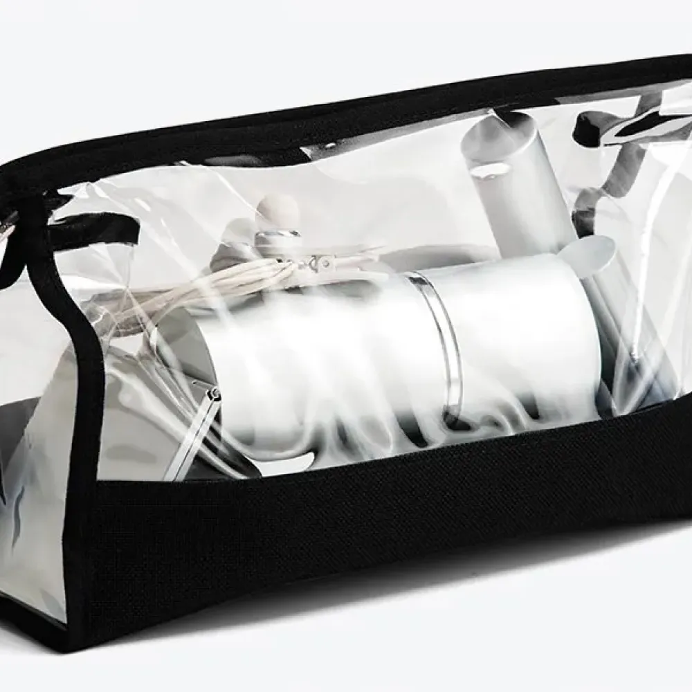 NECESSAIRE EM NYLON 600 / PVC PRETA