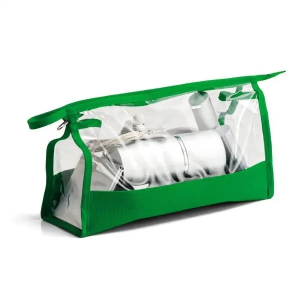 NECESSAIRE EM NYLON 600 PVC VERDE