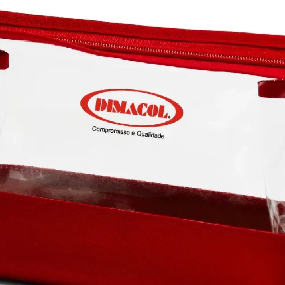 NECESSAIRE EM NYLON 600 / PVC VERMELHA