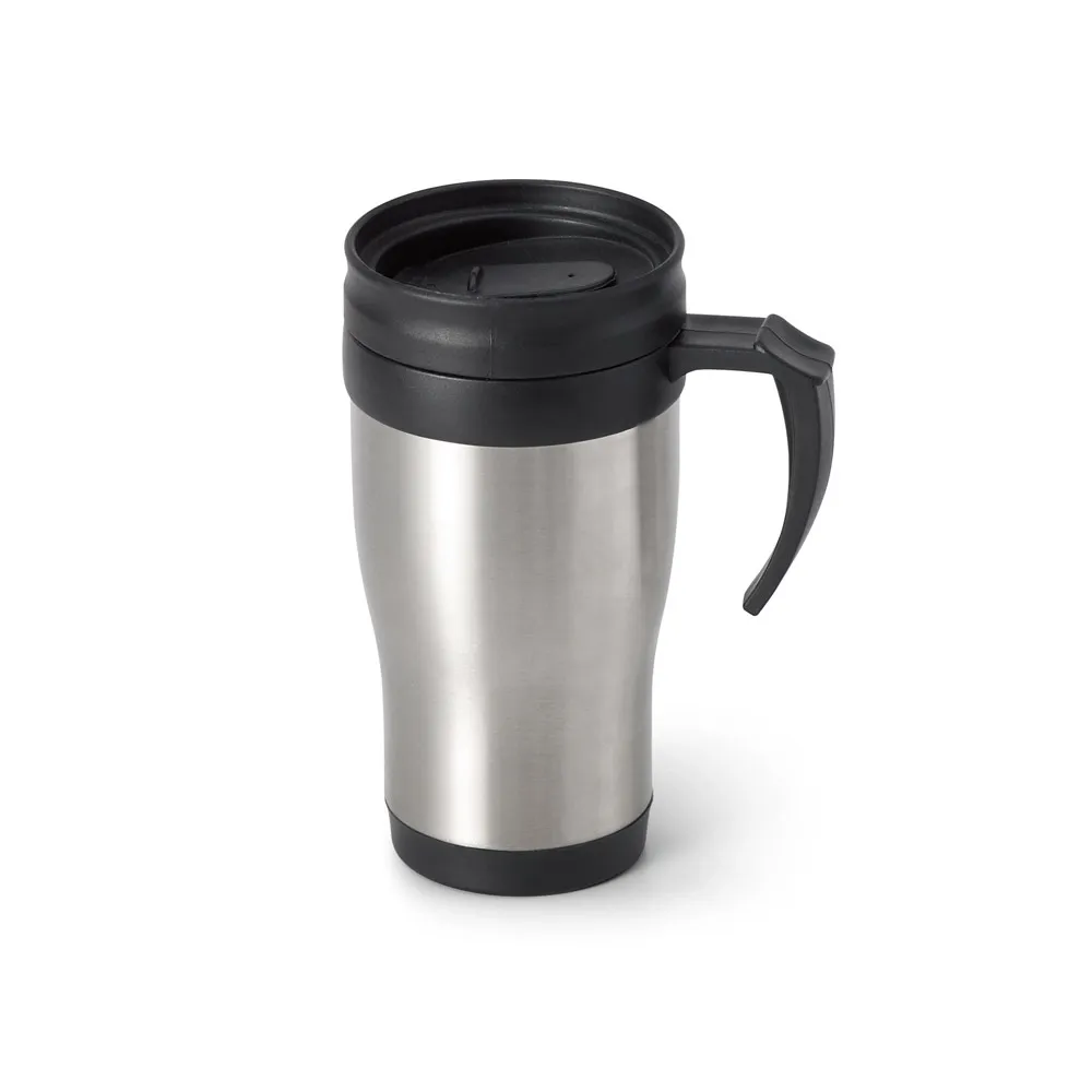 NOAH. Caneca para viagem em aço inox e PP 420 mL-003MRP94608