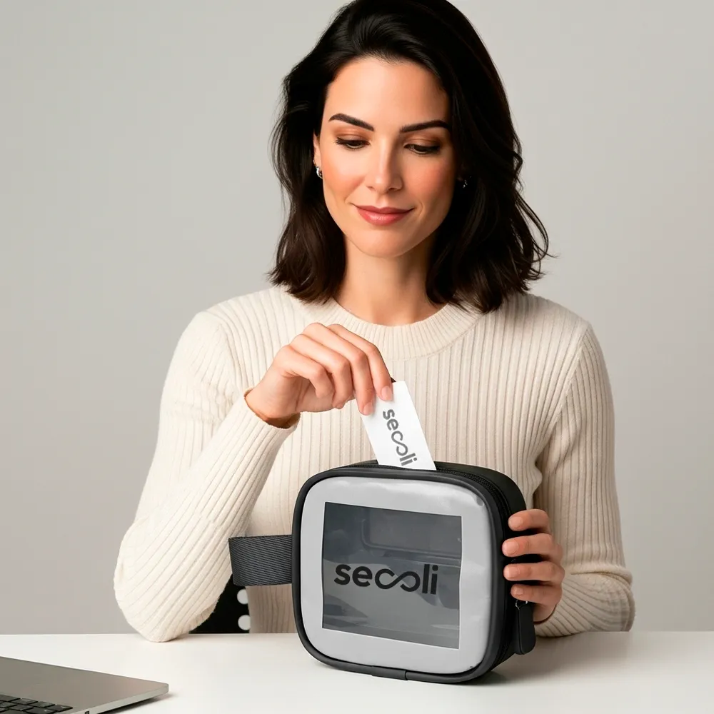 Necessaire Neon com Tela Transparente