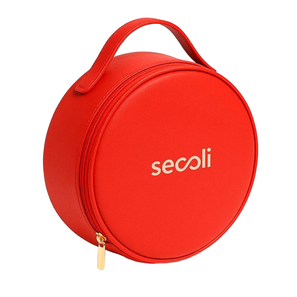 Necessaire Redonda com Alça de Mão e Abertura Total com Zíper