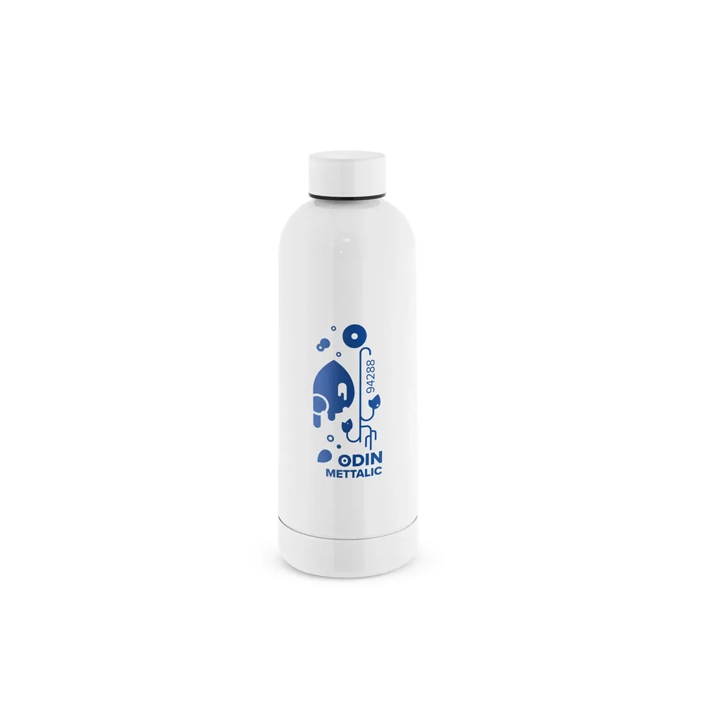 ODIN METTALIC. Garrafa térmica em aço inox 90% reciclado de parede dupla isolada a vácuo (550 mL)