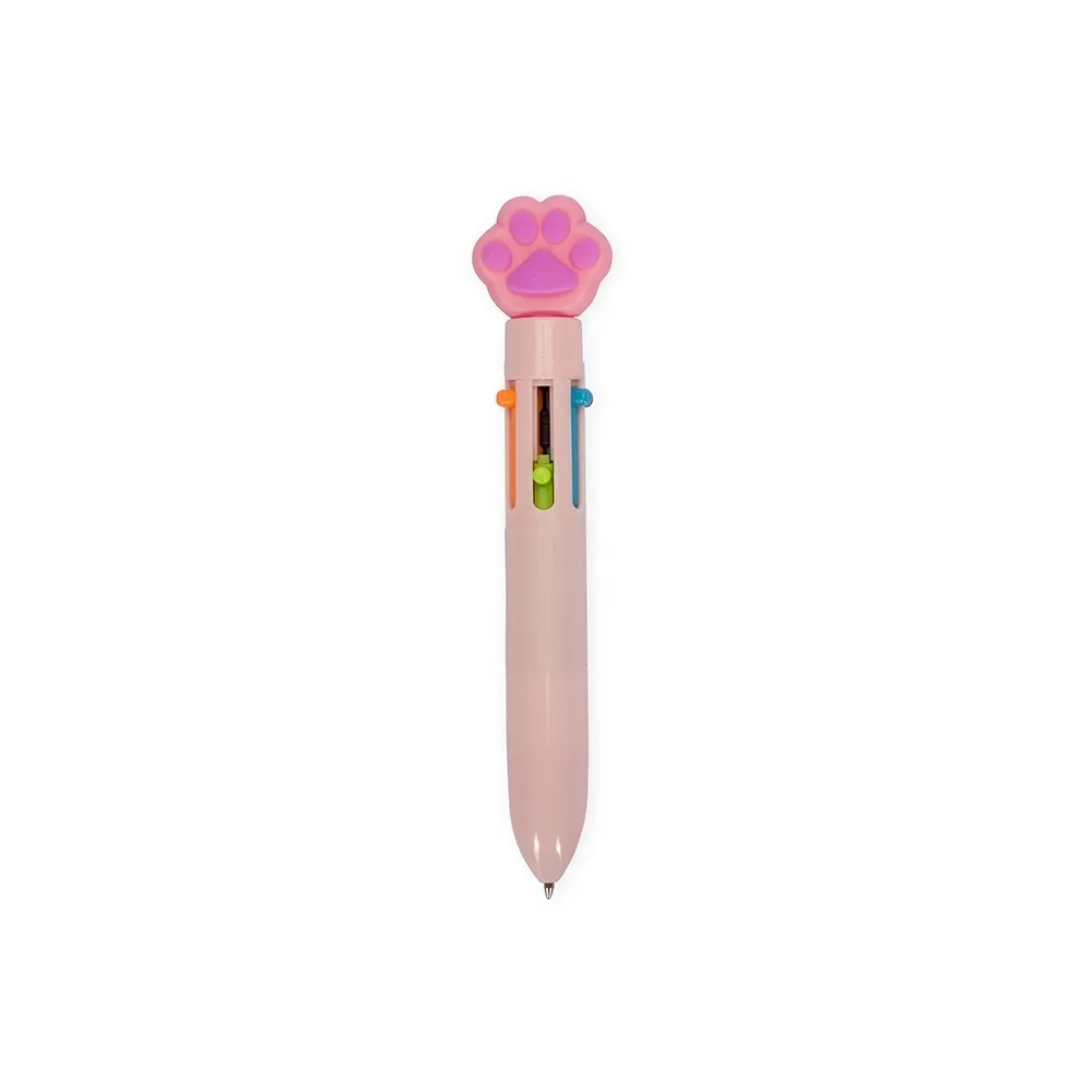 Caneta Plástica Patinha Multicolor