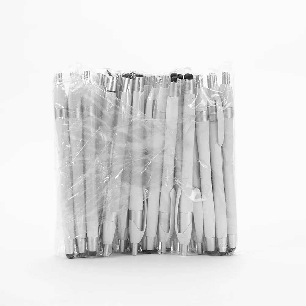 Pacote com Caneta Plástica Touch