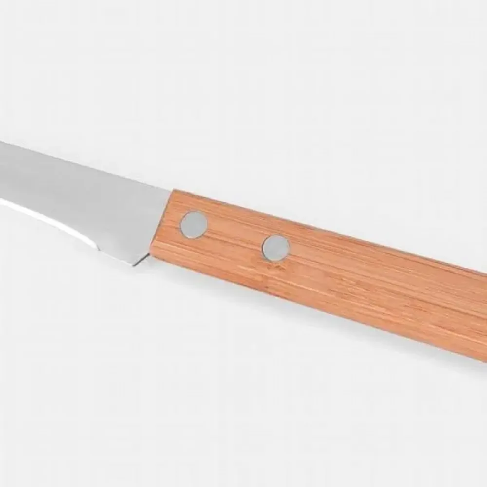 CONJ. DE FACAS BAMBU / MADEIRA / INOX COM ESTOJO FRANKFURT - 7 PÇS