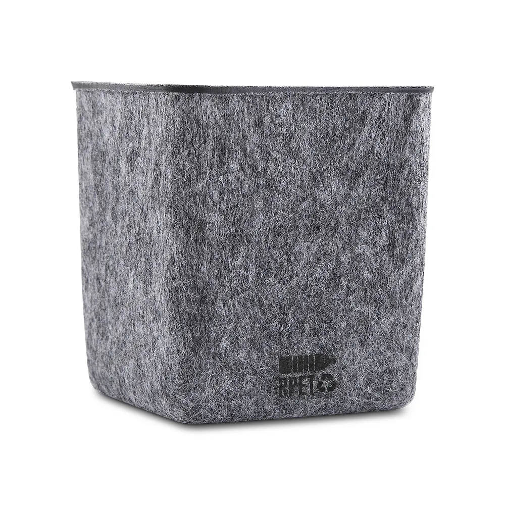 Porta objetos/smartphone em feltro e bambu