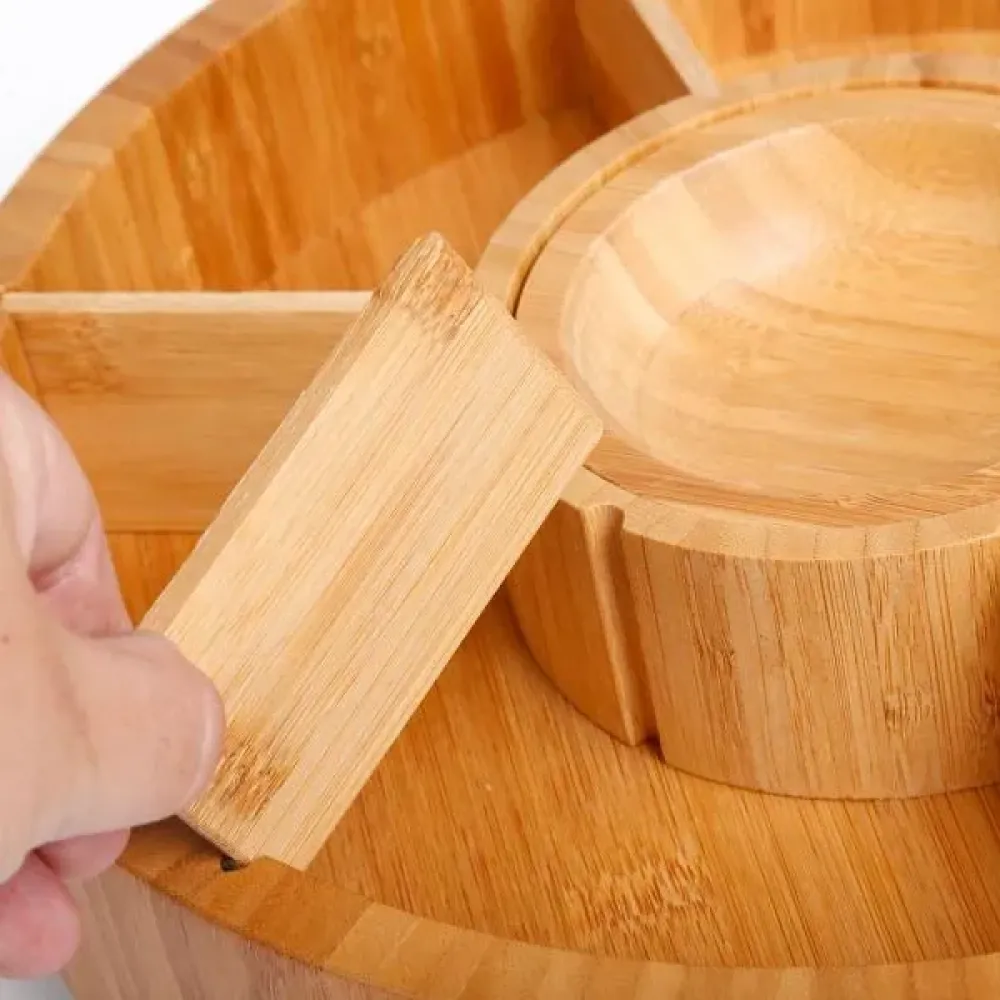 PETISQUEIRA GIRATÓRIA EM BAMBU - 7 DIV.