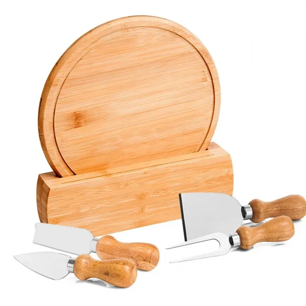 KIT PARA QUEIJO EM BAMBU CÓRDOBA - 6 PÇS