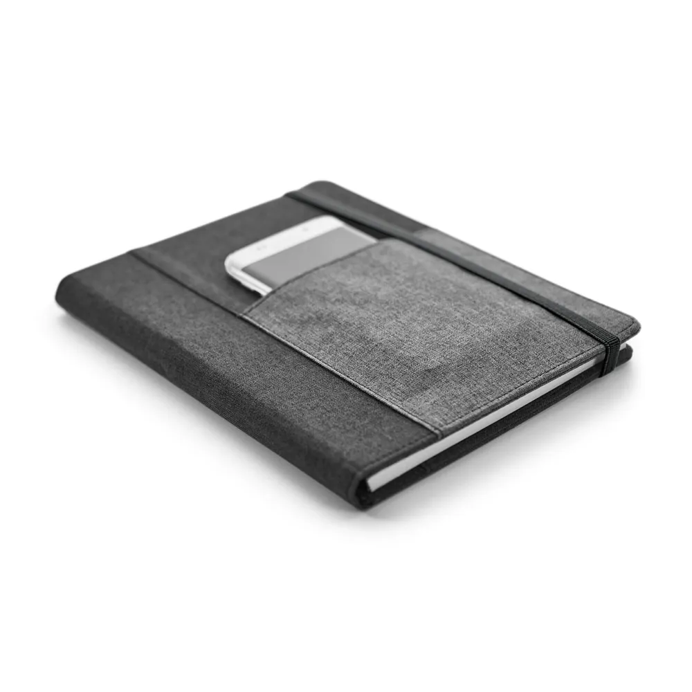 PESSOA. Capa A5 em tecido e poliéster com 160 páginas lisas