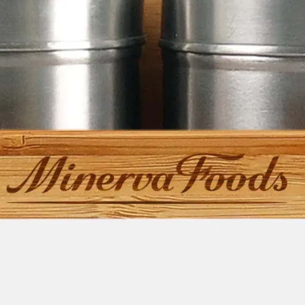 PORTA CONDIMENTOS EM BAMBU COM ACESSÓRIOS