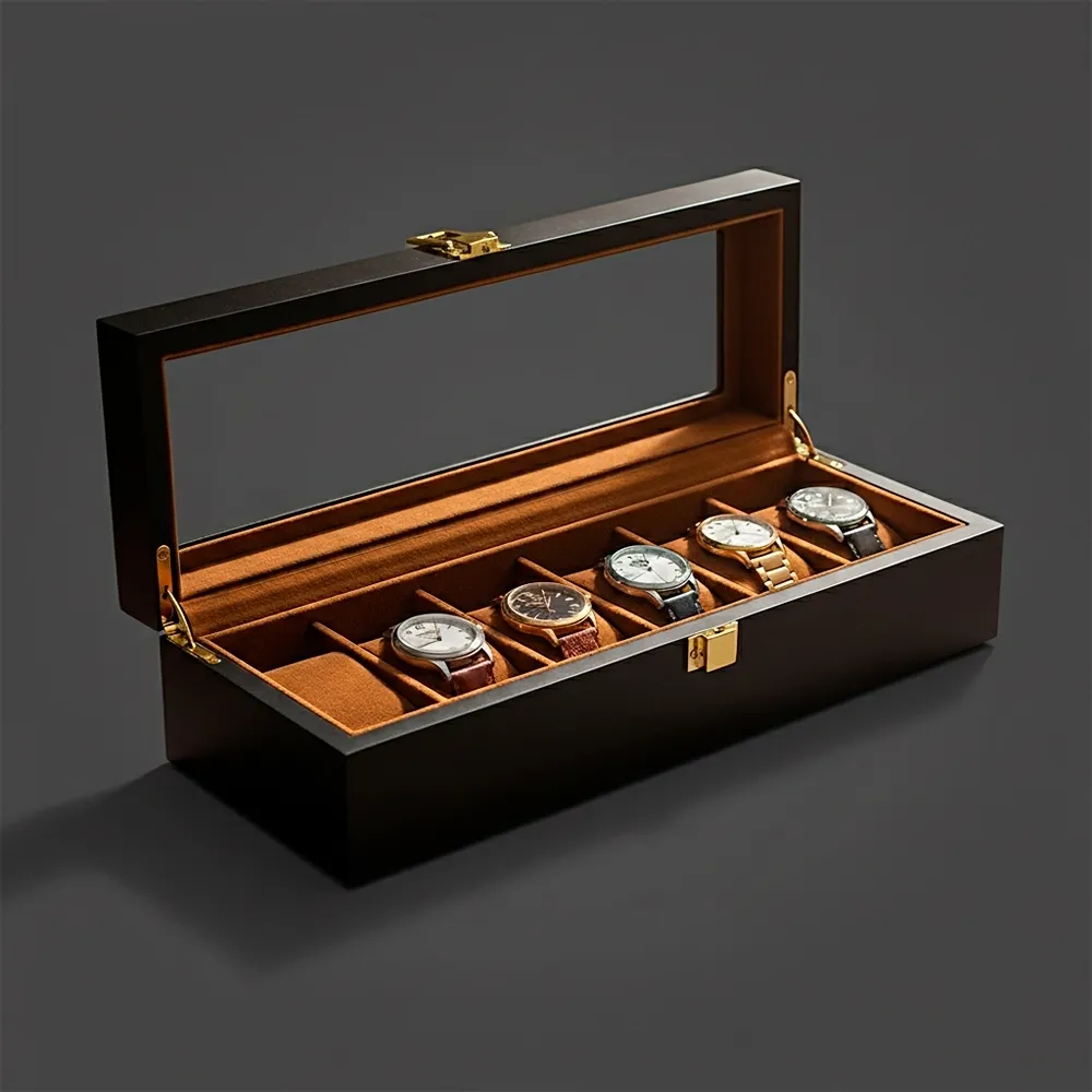 Porta-Relógios com 6 Divisórias