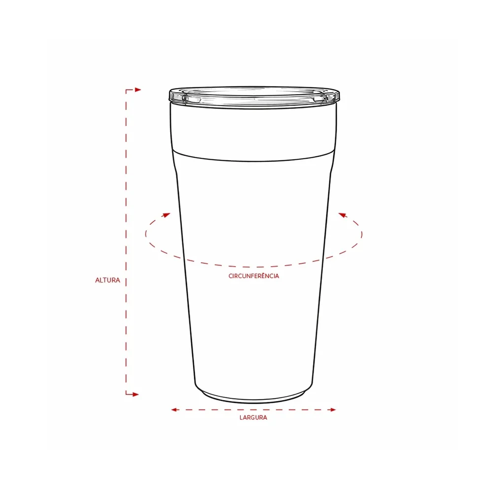 Copo Térmico com Canudo 550ml