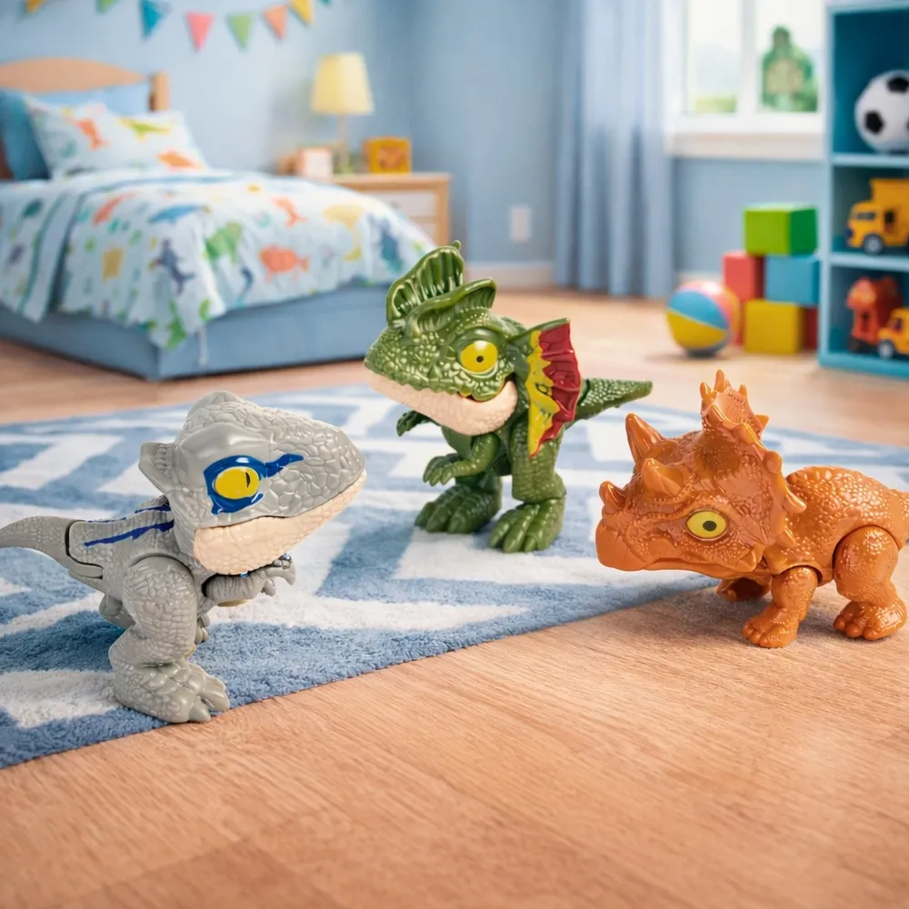 Kit Dinossauros Brinquedo 3 Peças