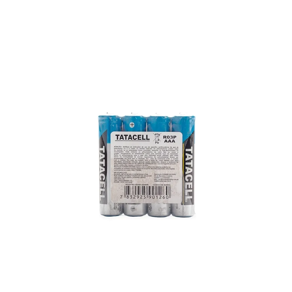 Kit Pilha AAA 4 Peças-P@PILHA-AAA-MIS