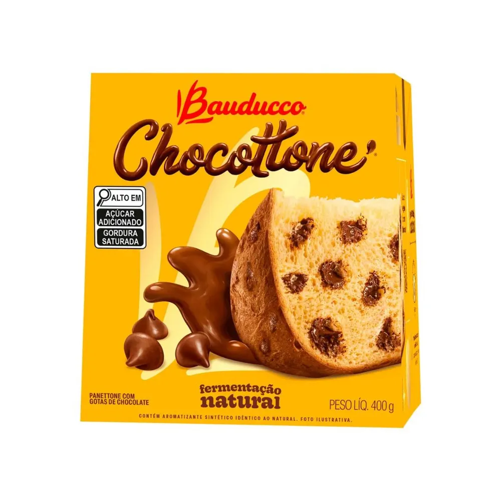 Panetone com Gotas de Chocolate Bauducco 400g-PAN01
