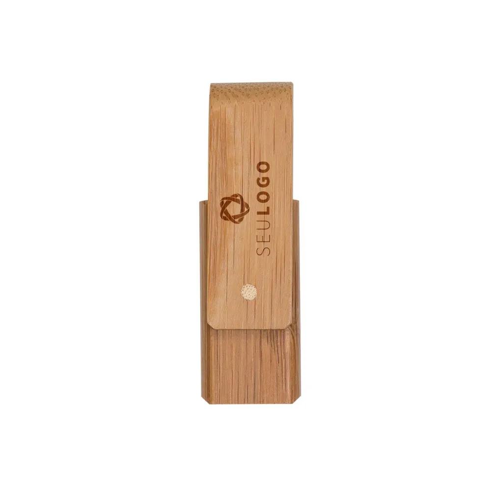 Pen Drive 4GB Giratório Bambu
