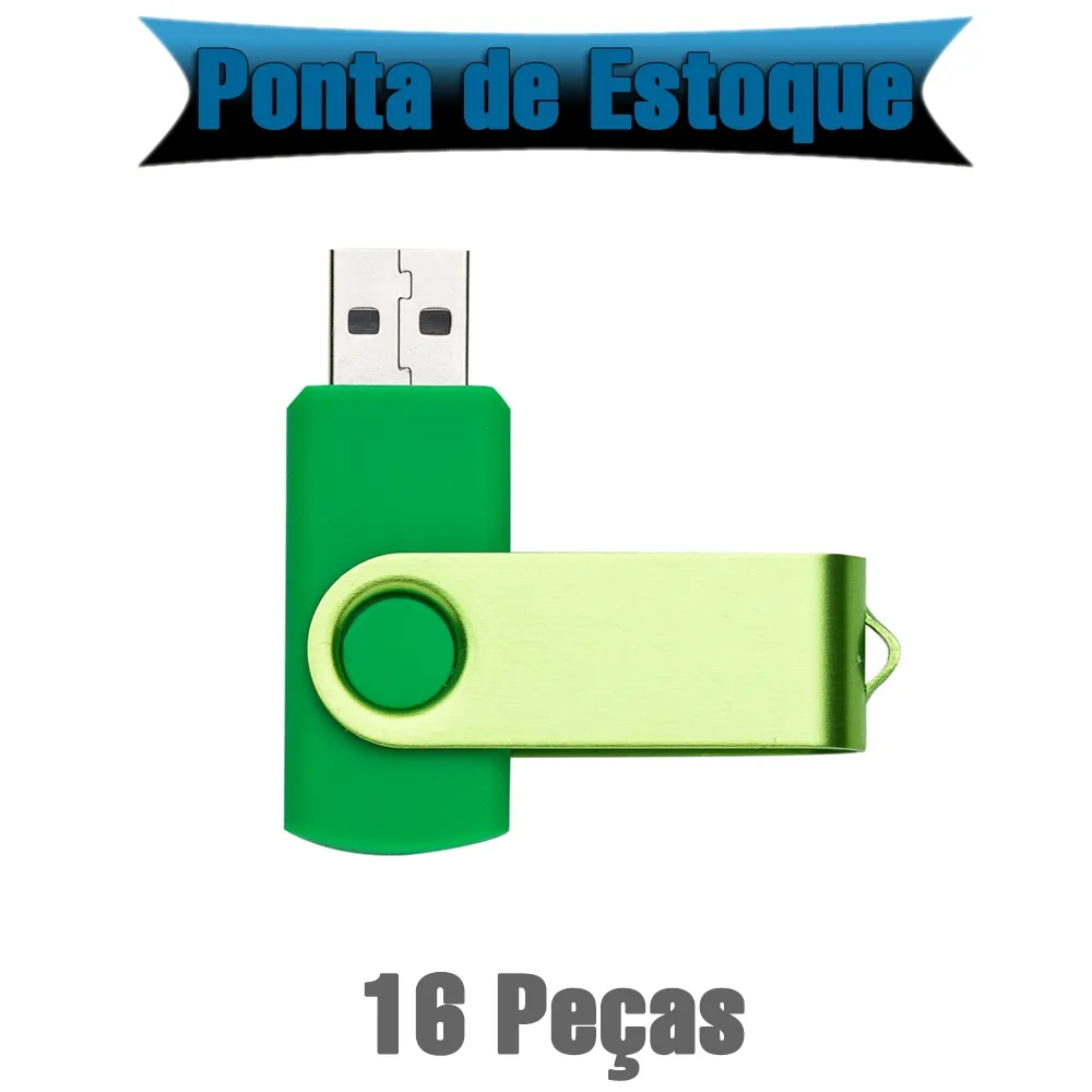 #Pen Drive SM Giratório Metal 4GB