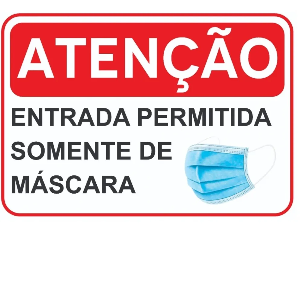 Placa indicadora Uso Máscara 25x30-bc0033sf
