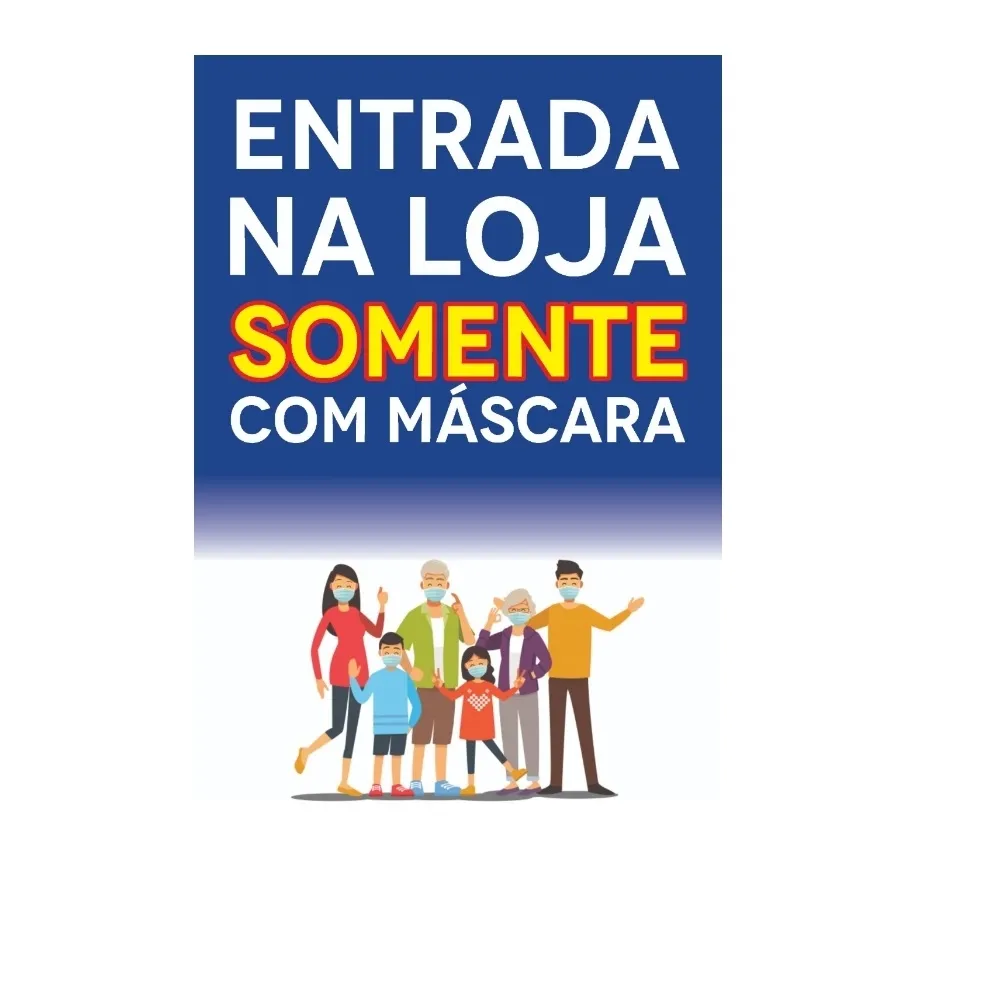 Placa indicadora Uso Máscara 25x30