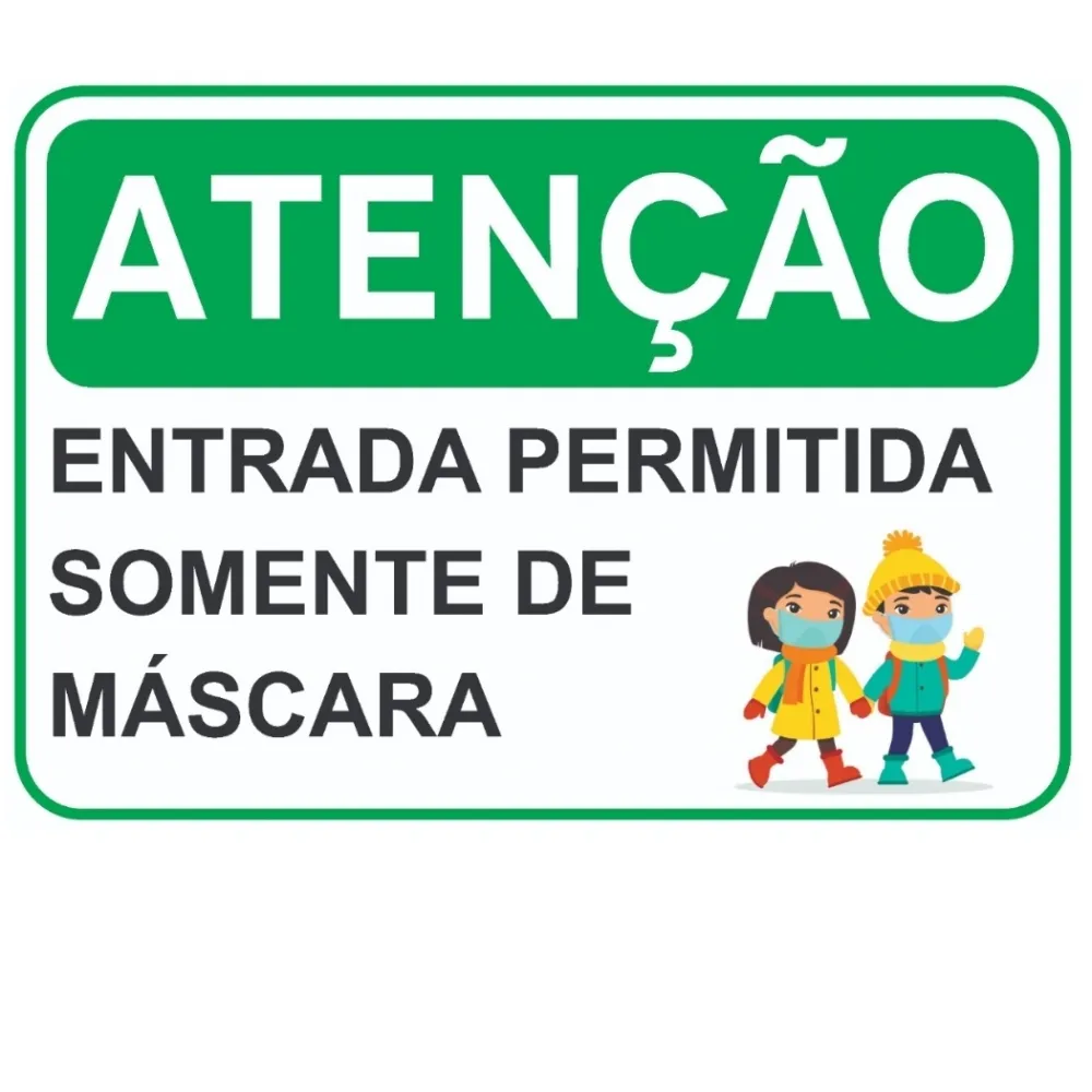 Placa indicadora Uso Máscara 25x30
