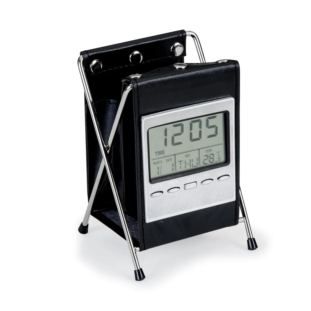 #Porta Caneta com Relógio