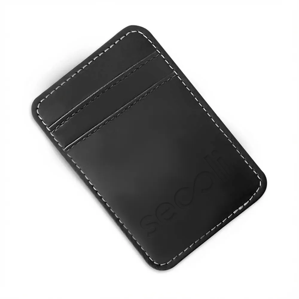 Porta-Cartões Bifólio Slim com Fecho Elástico