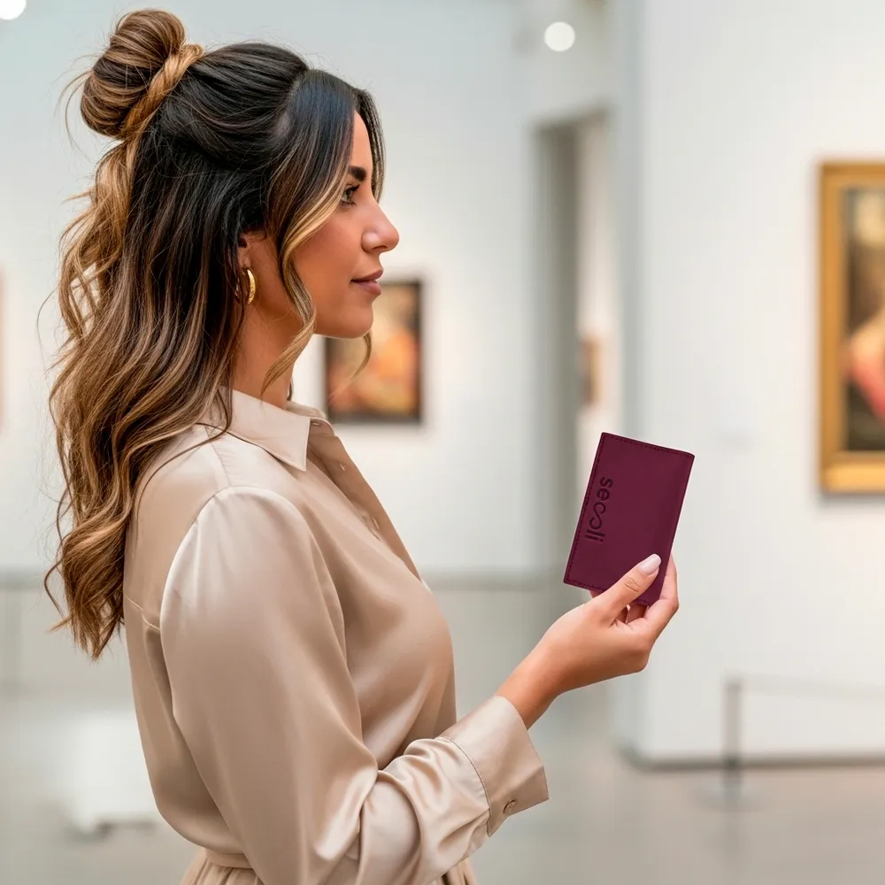 Porta-Cartões Envelope Slim com Fecho por Aba