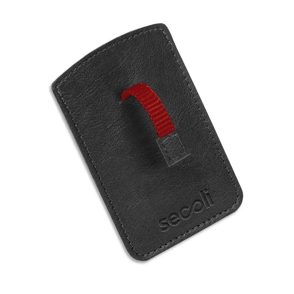 Porta-Cartões Vertical Slim com Fita Ejetora