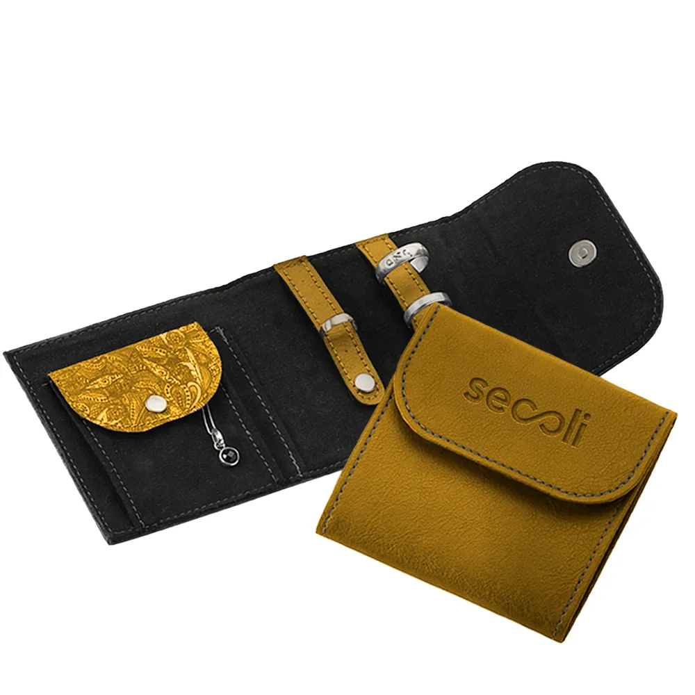 Porta-Jóias Compacto com Bolsinho Interno - Modelo Travel Flat