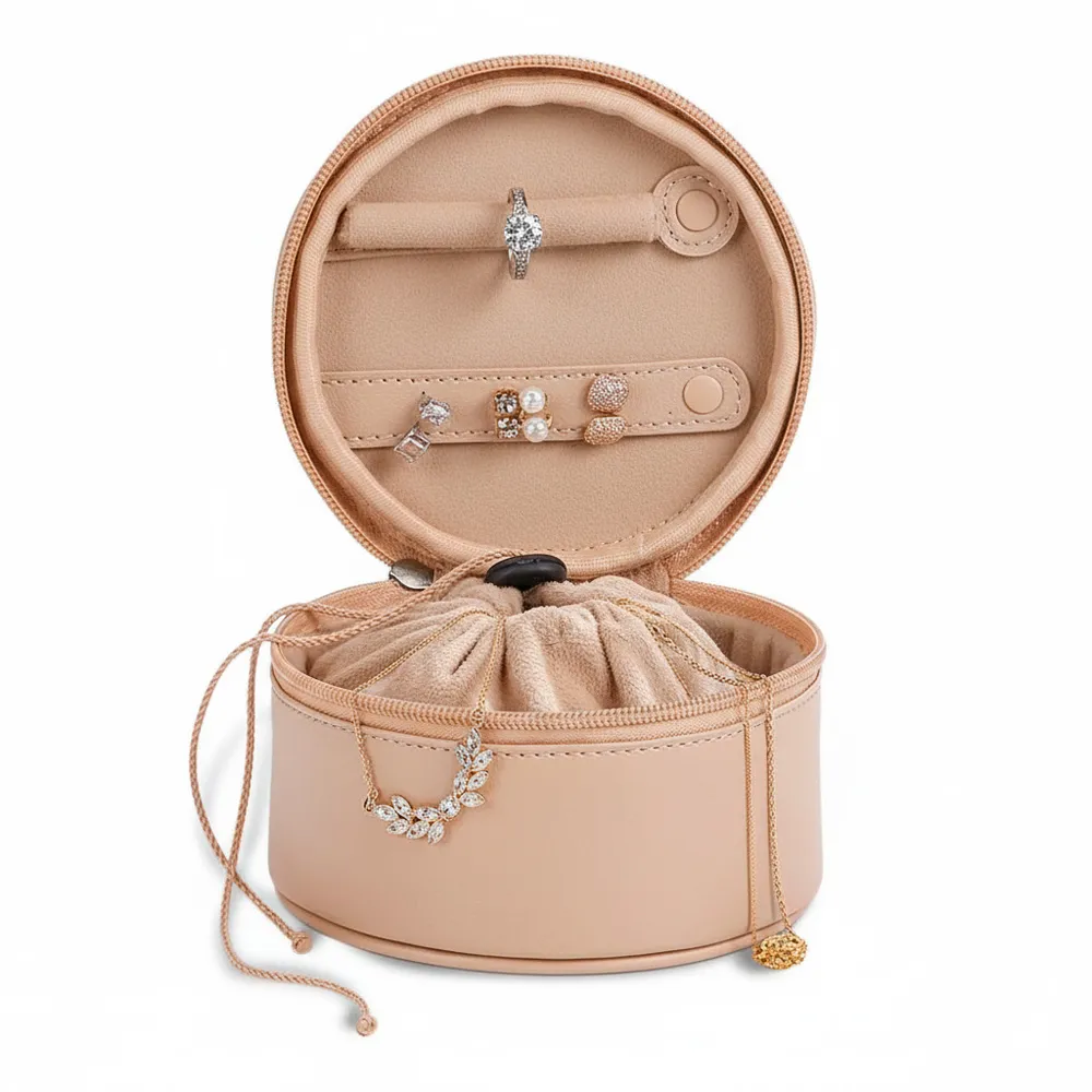 Porta-Jóias Round Travel com Organizador Interno