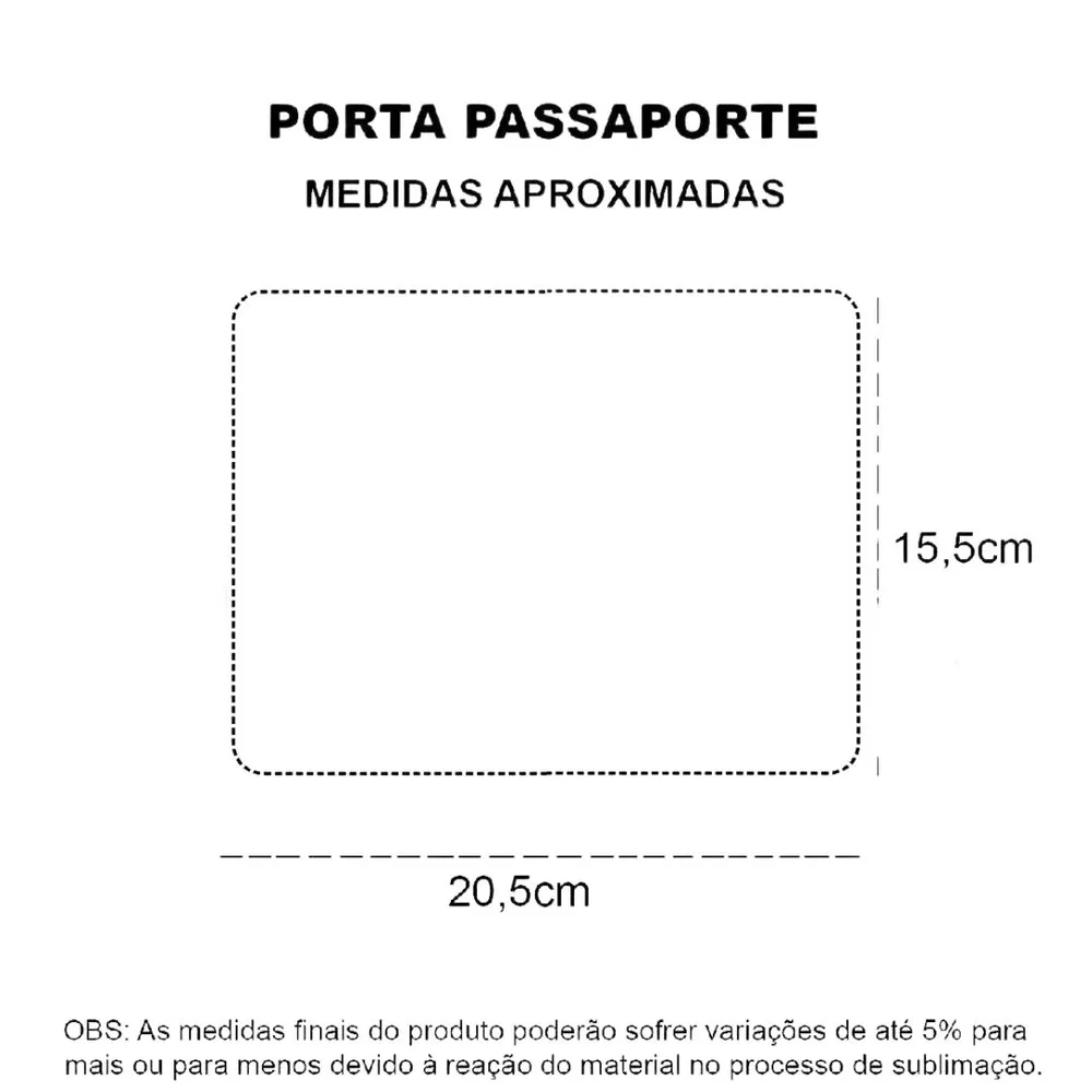 Porta Passaporte em Polietileno