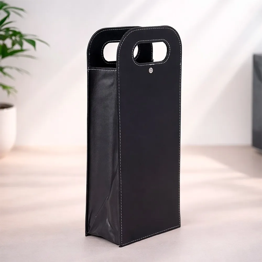 Porta-Vinho Duplo Couro Sintético