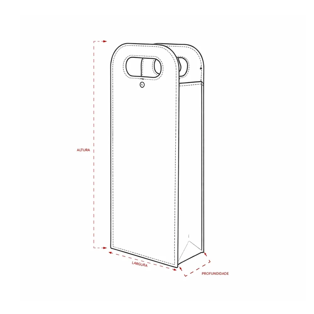 Porta-Vinho Duplo Couro Sintético