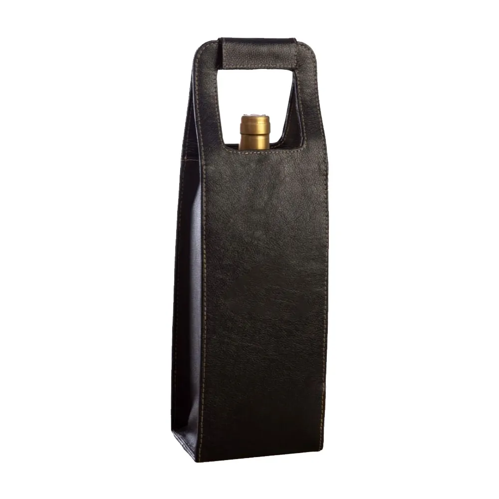 Porta vinho em couro personalizado