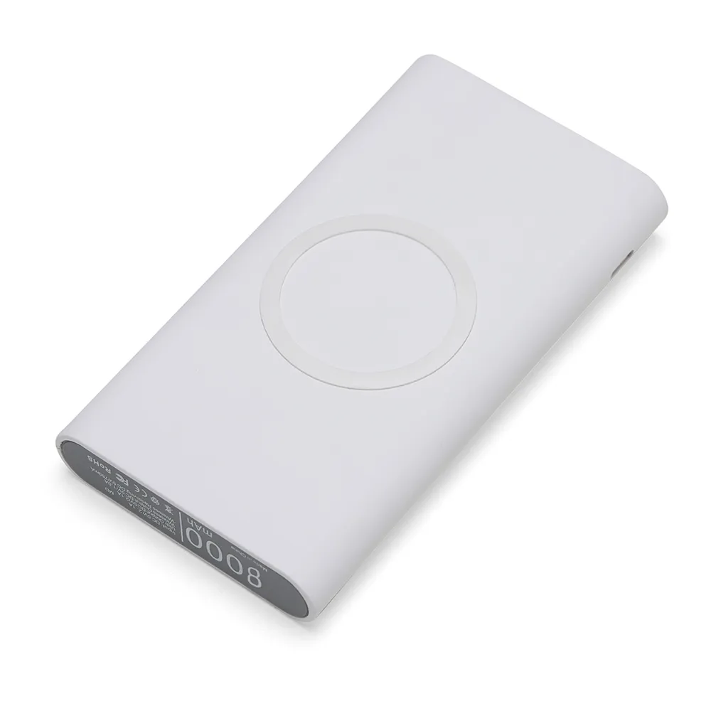 Power Bank 8000mAh com Carregamento via Indução ou via Cabo-04050