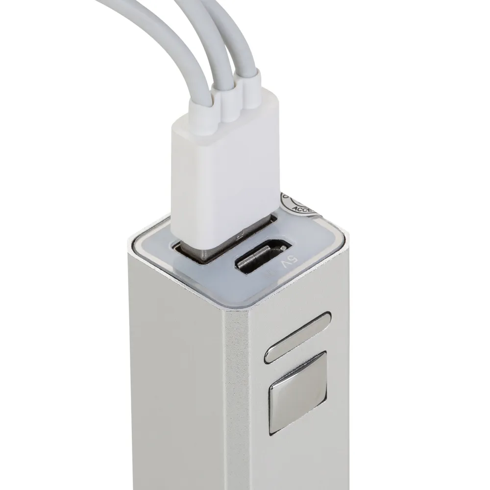 #Power Bank Metal com Lanterna