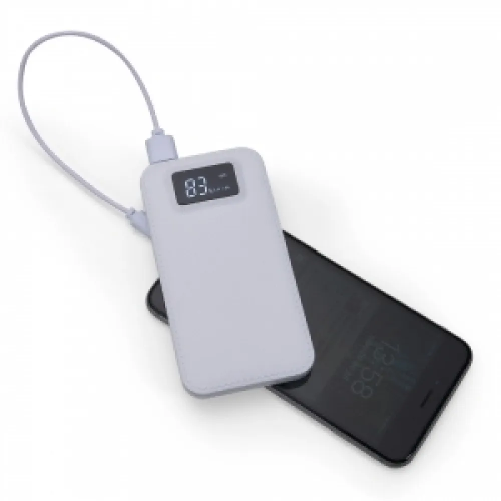 #Power Bank Plástico com Indicador Digital