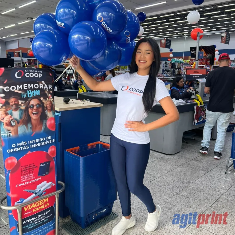 Promotora + Balão Personalizado na Vareta-AG1039