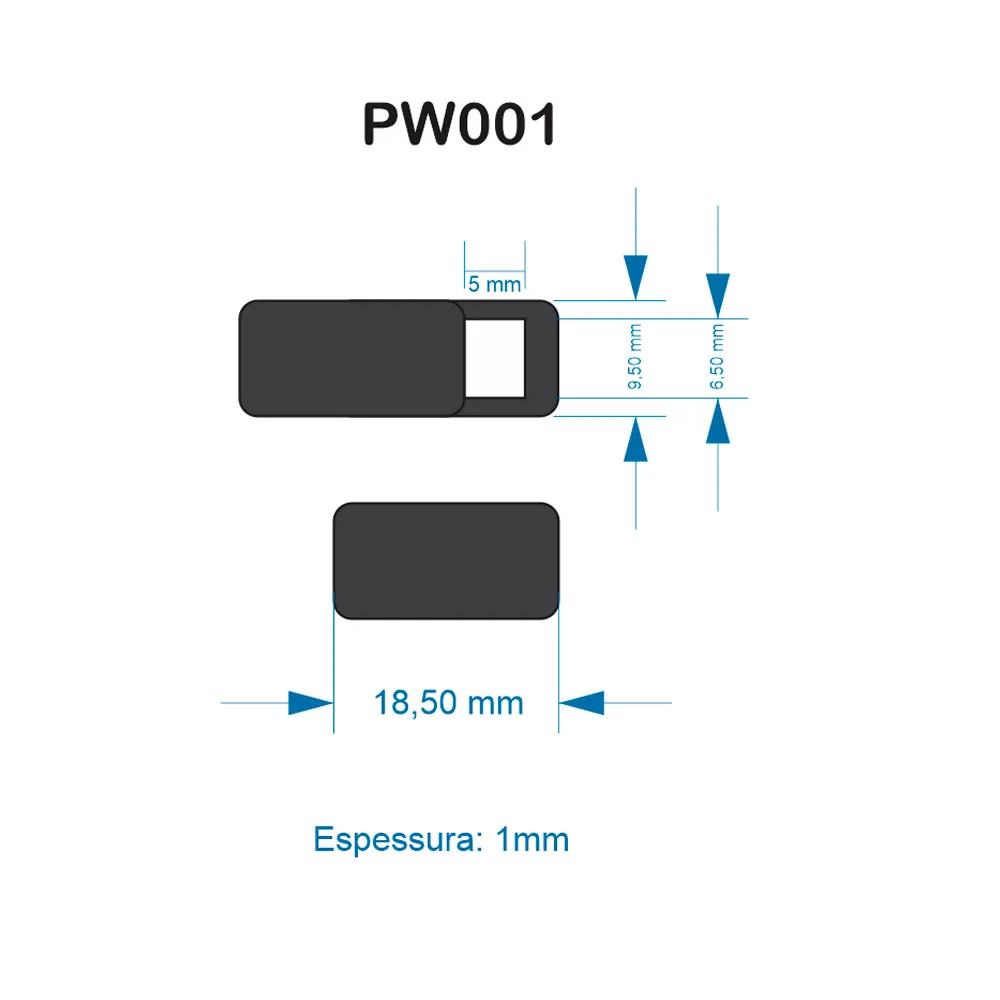Protetor de Webcam 1,8x0,9cm