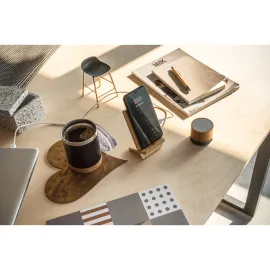 Miniatura de imagem do produto RE-GLASHOW. Caixa de som portátil com microfone, em bambu e ABS 100% reciclado 400 mAH