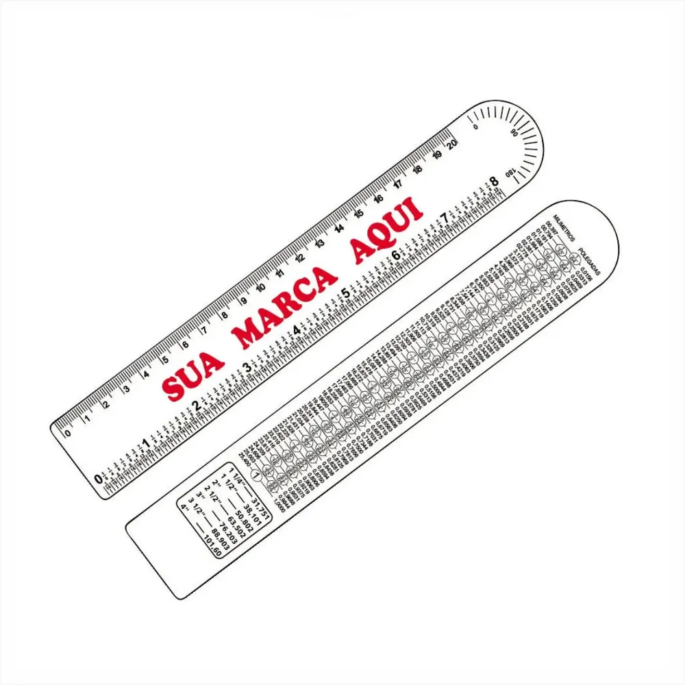 Régua PVC Flexível 20cm-TOP-CI401
