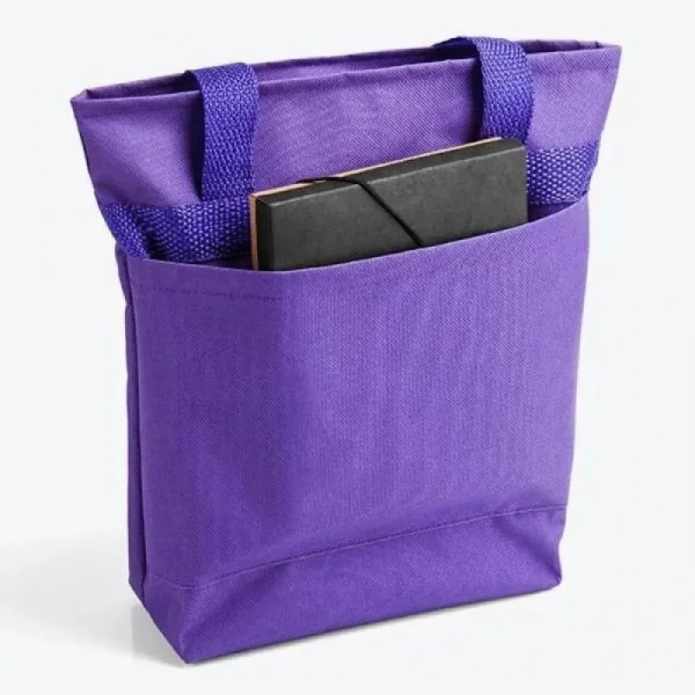 SACOLA COM BOLSO EXTERNO EM NYLON 600 - ROXO - 5L-CS-04008