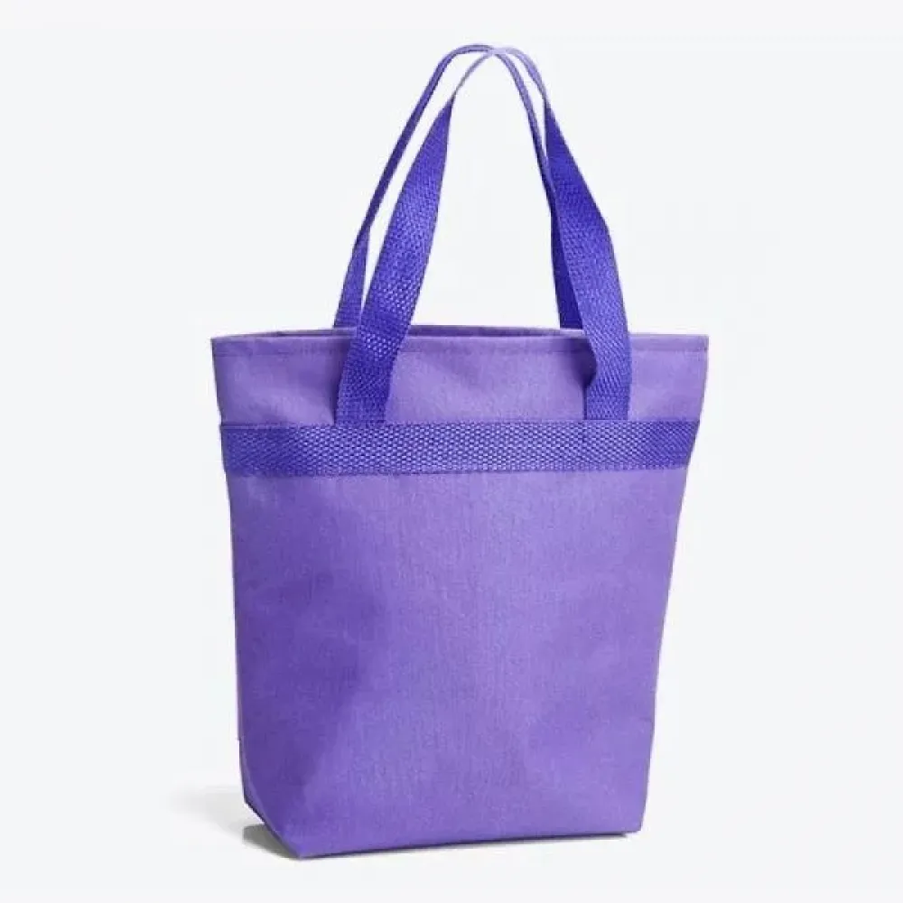 SACOLA COM BOLSO EXTERNO EM NYLON 600 - ROXO - 5L