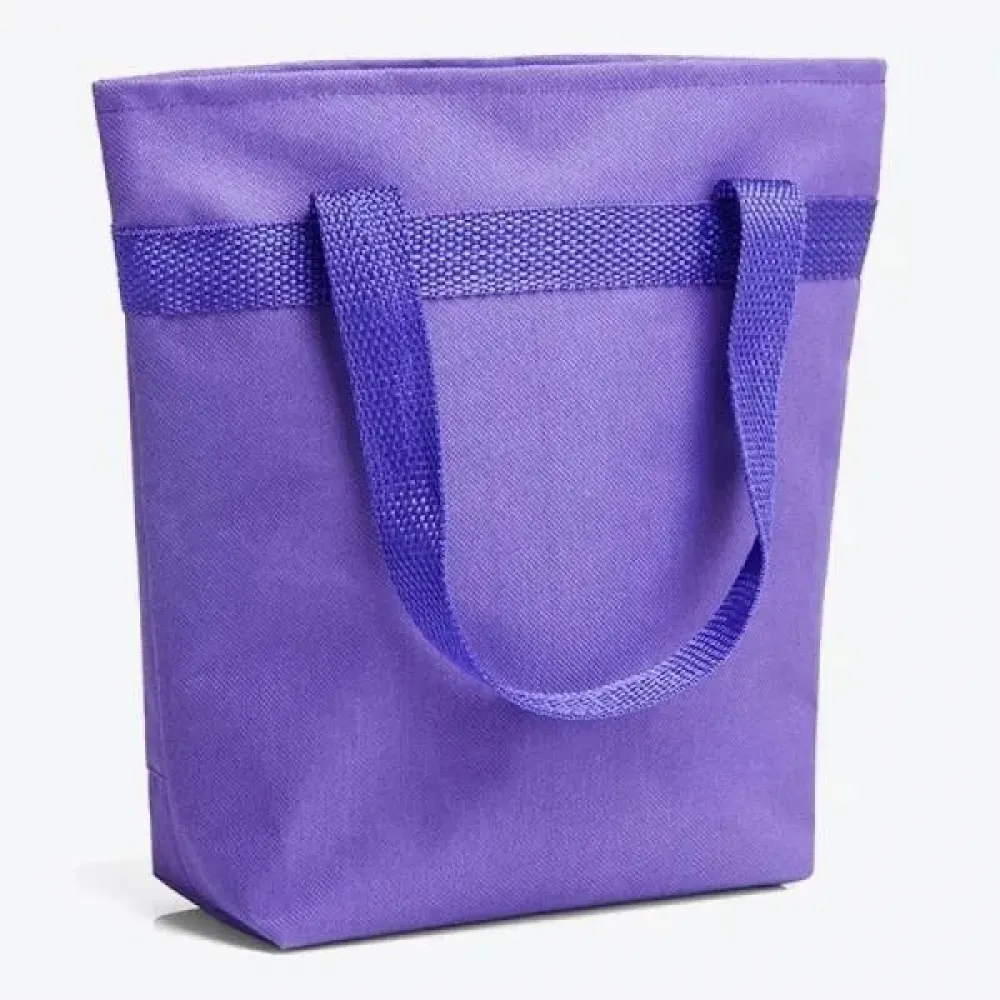 SACOLA COM BOLSO EXTERNO EM NYLON 600 - ROXO - 5L