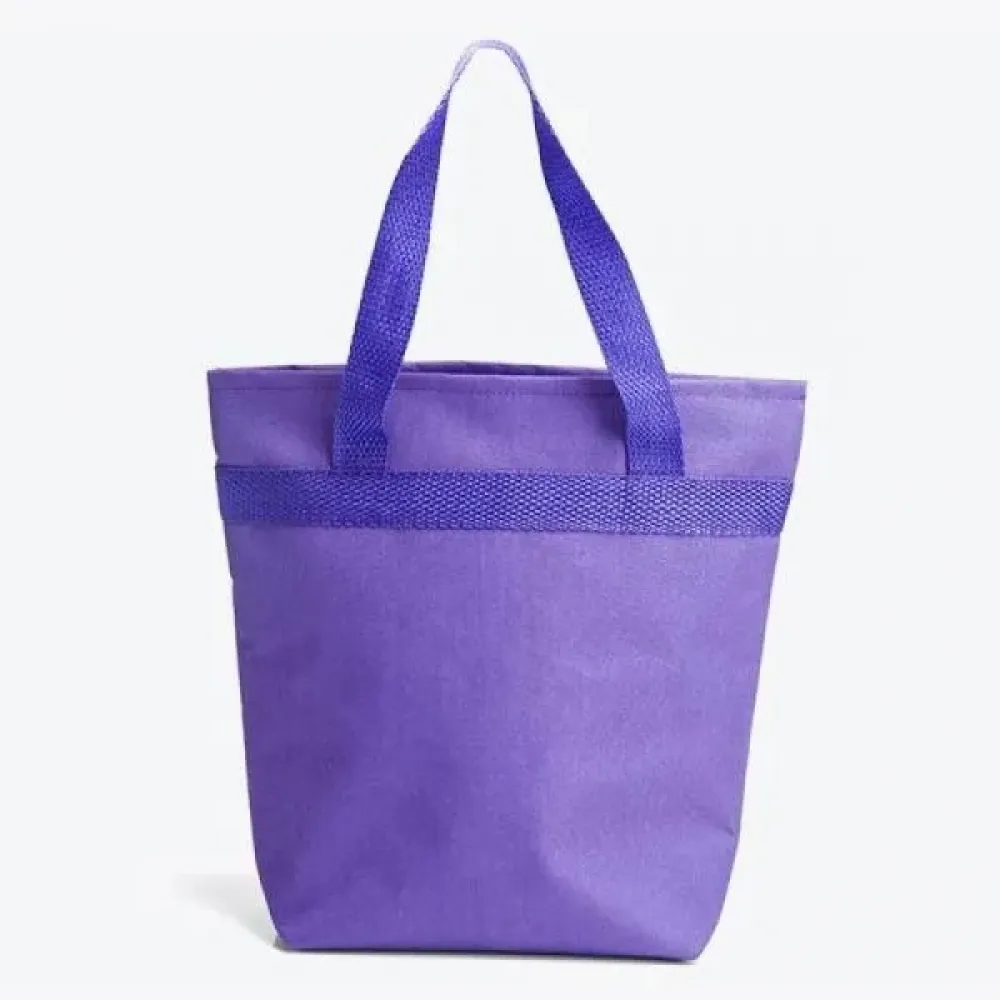 SACOLA COM BOLSO EXTERNO EM NYLON 600 - ROXO - 5L