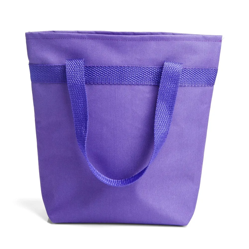 SACOLA COM BOLSO EXTERNO EM NYLON 600 - ROXO - 5L ROXO
