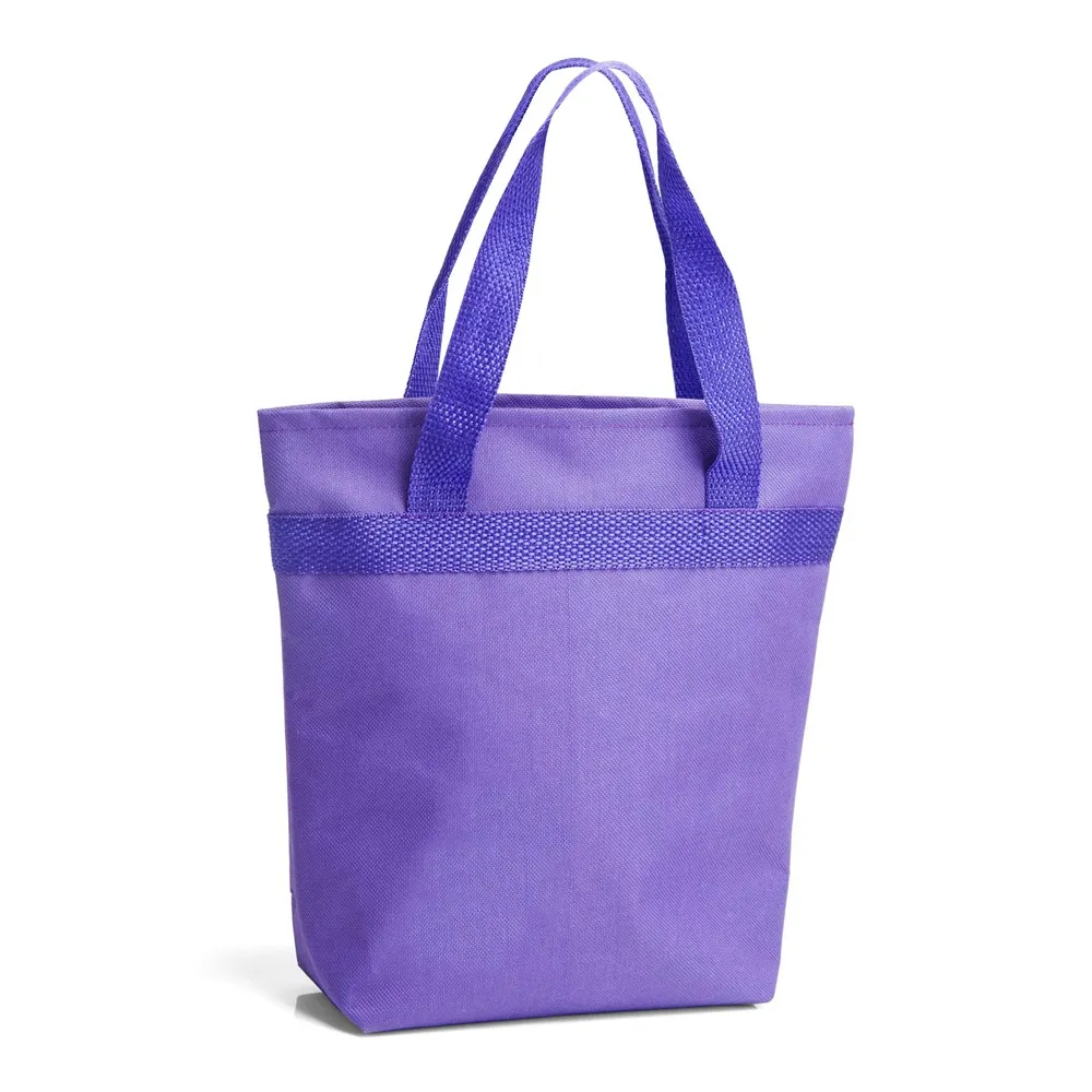 SACOLA COM BOLSO EXTERNO EM NYLON 600 - ROXO - 5L ROXO
